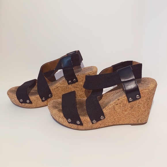 Lucky Brand LP-Marla Cork Wedges - Picture 1 of 5